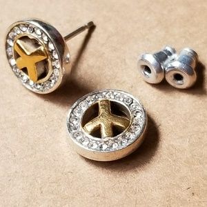 Peace sign ear rings