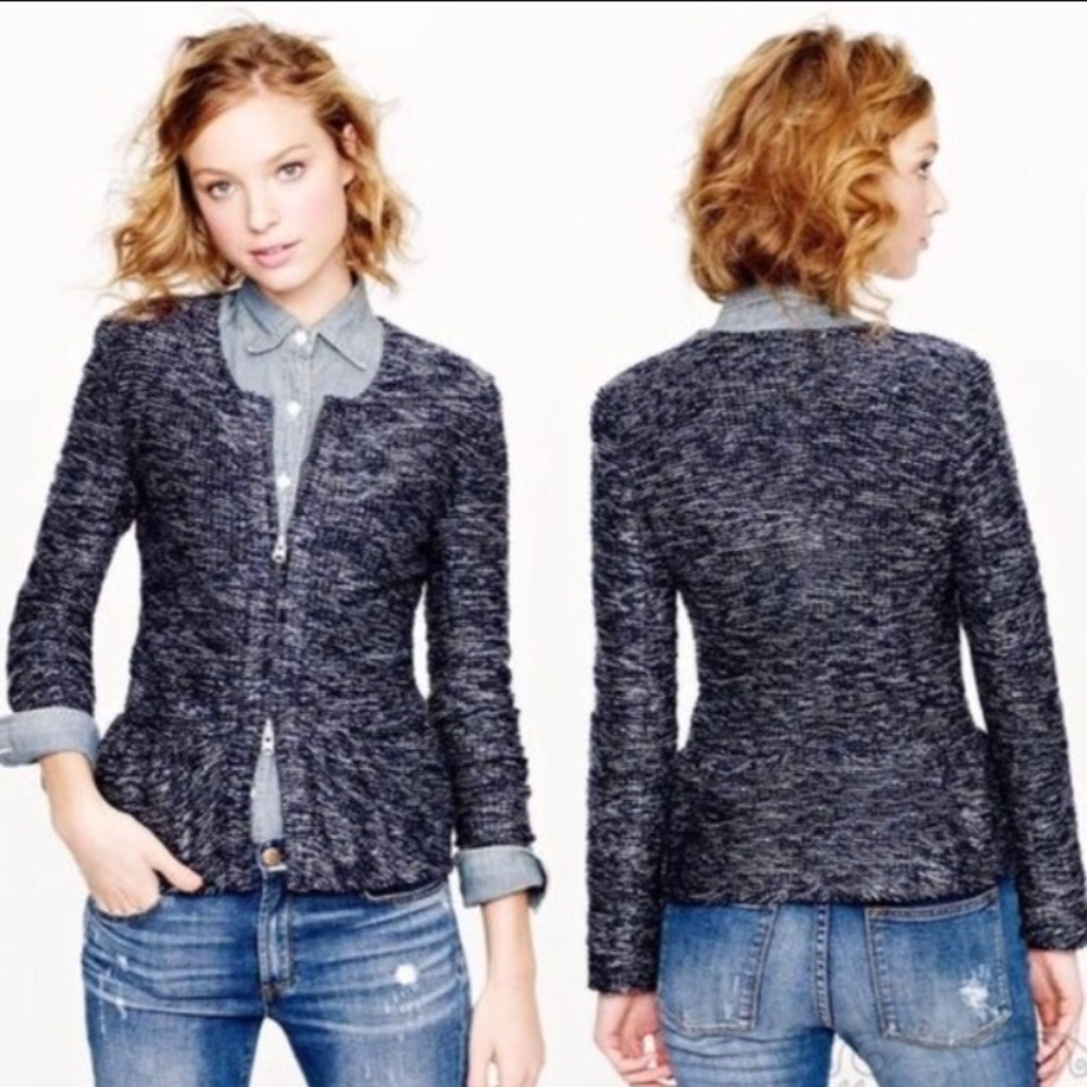 J.Crew Boucle Peplum Jacket - Picture 2 of 5