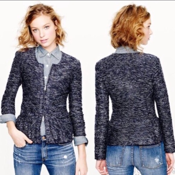 J.Crew Boucle Peplum Jacket - Picture 2 of 5