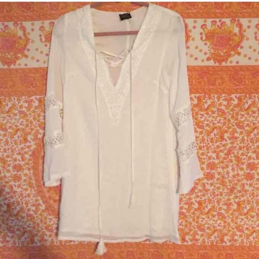 LF lace up dress