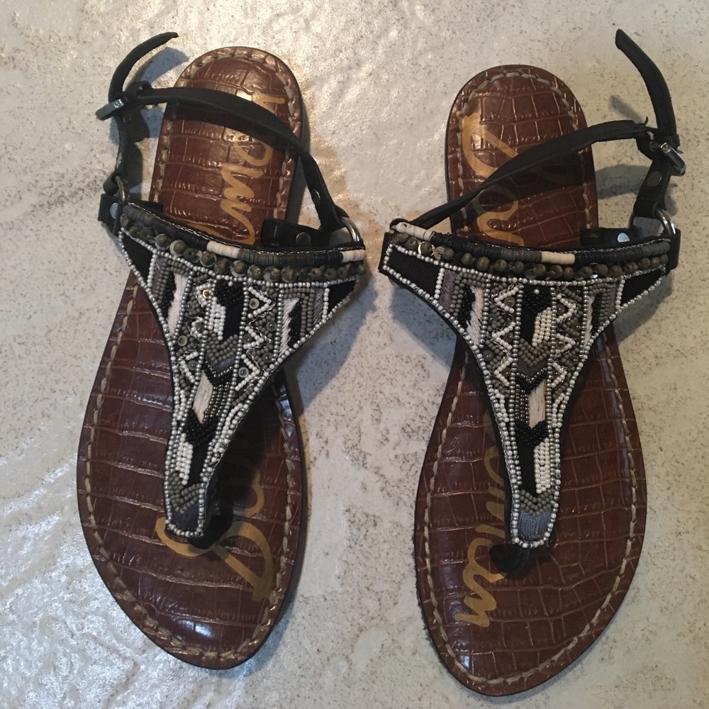 Beaded Black Sam Edelman Sandals