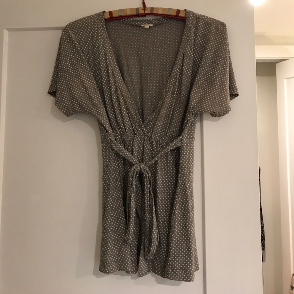 Jcrew polka dot tie shirt - small