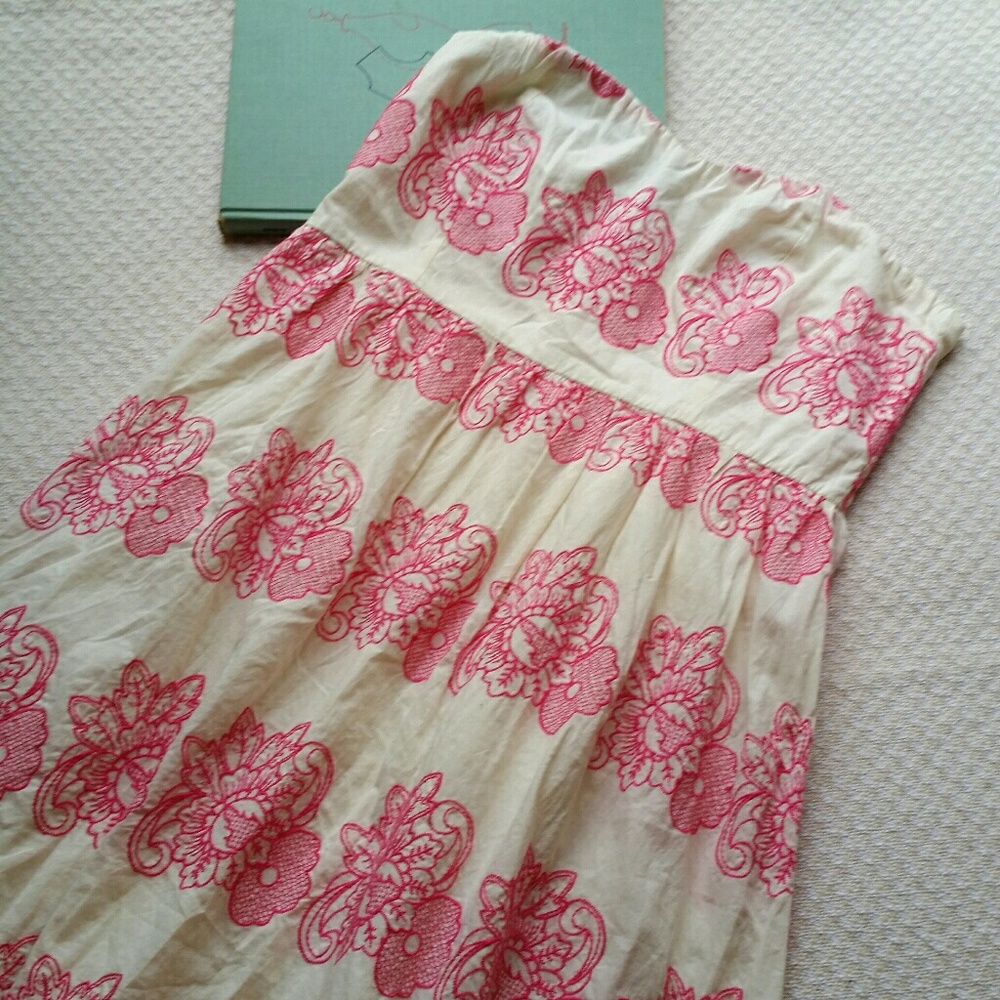 FLYING TOMATO M Embroidered Strapless Party Dress