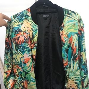 Cool Stylish Tropical Bomber. Light and bright.