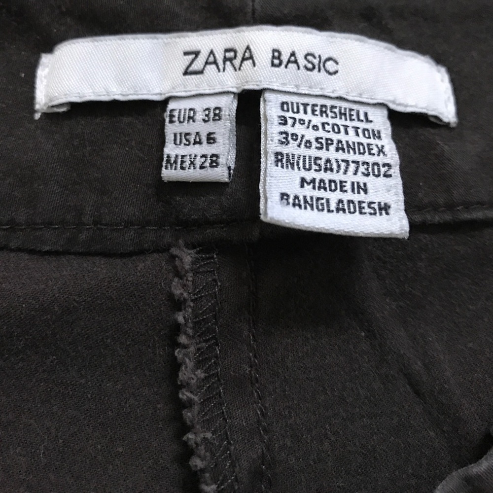 Zara Basic Dark Brown Capris 6 - image 2