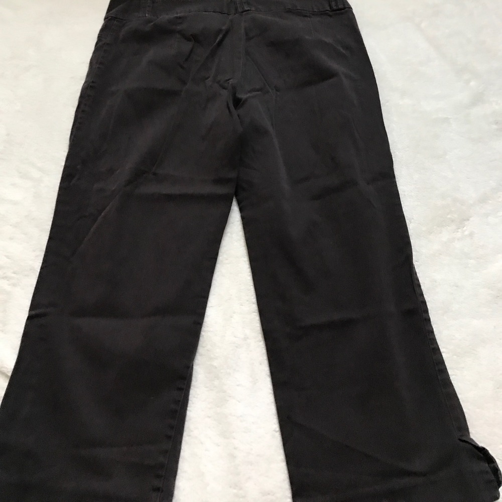 Zara Basic Dark Brown Capris 6 - image 3