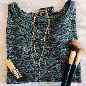 Gold shimmer knit sweater