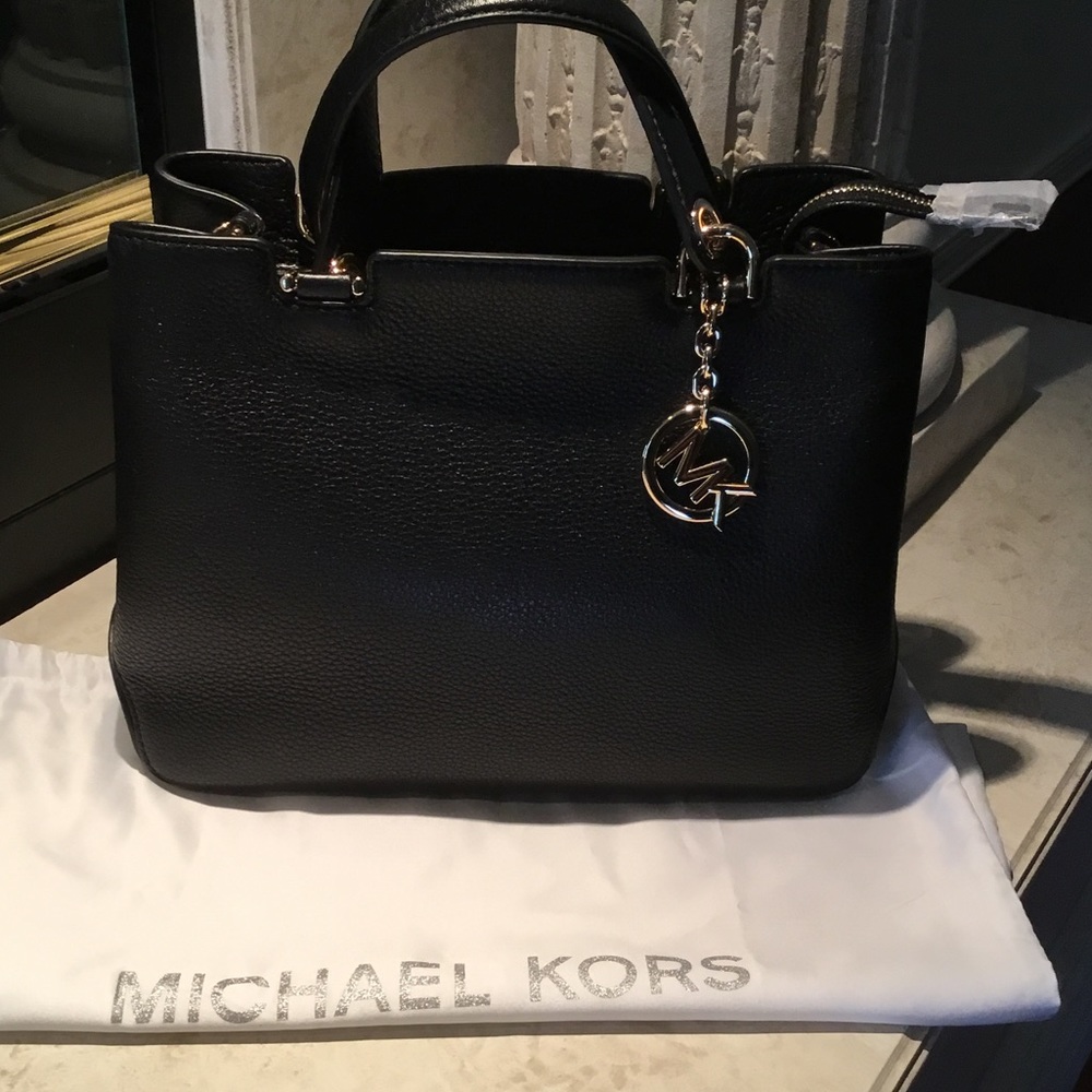 NWT Michael Kors Black Leather Purse