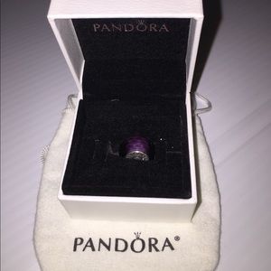 Pandora purple murano glass bead