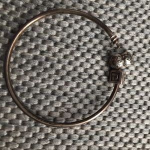 Pandora bangle with j charm.