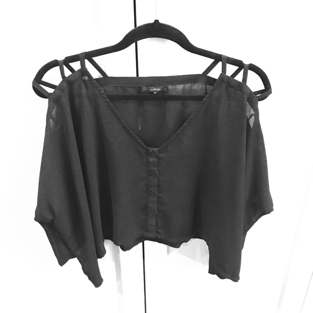 LF CROP shimmer shirt