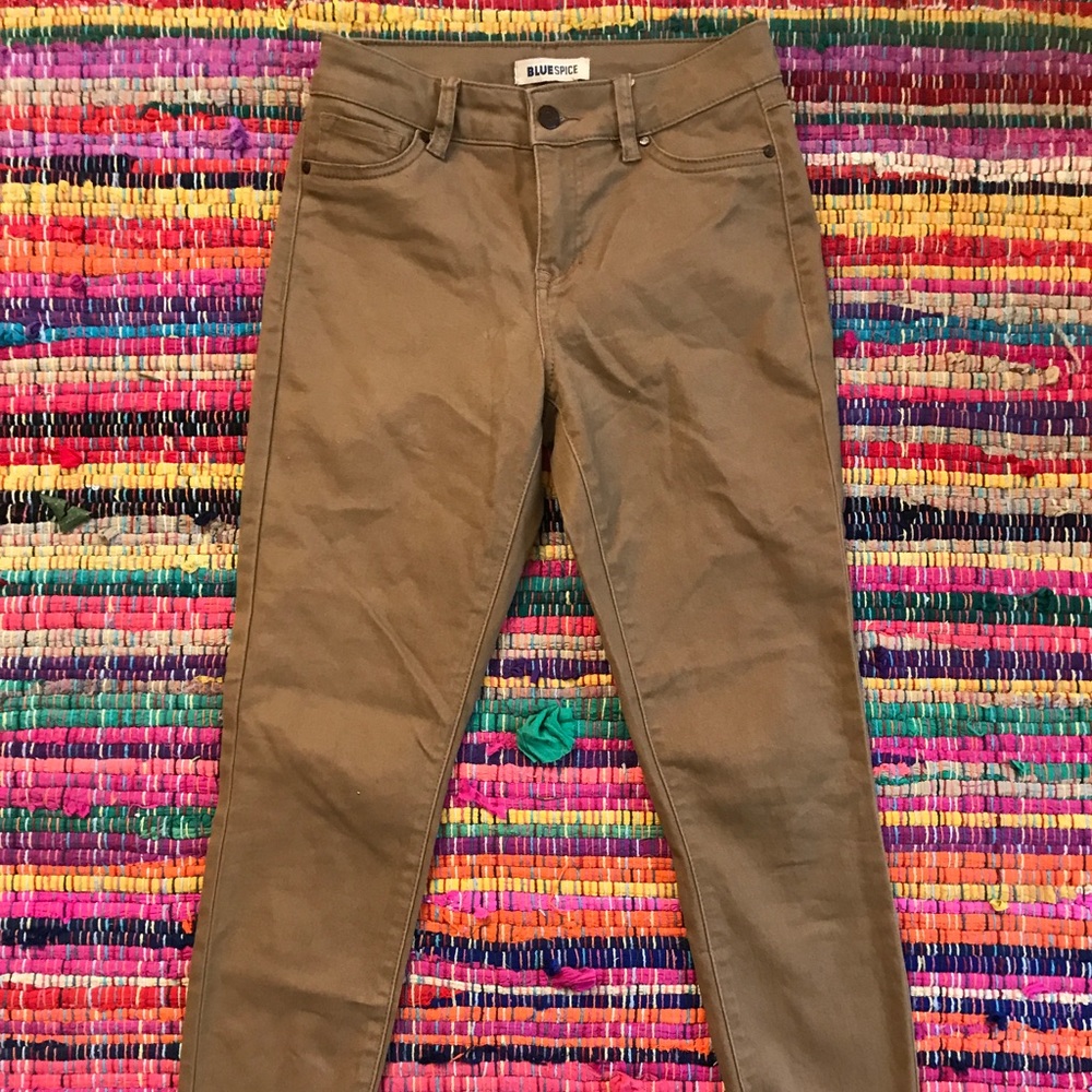 Blue Spice ankle skinnies