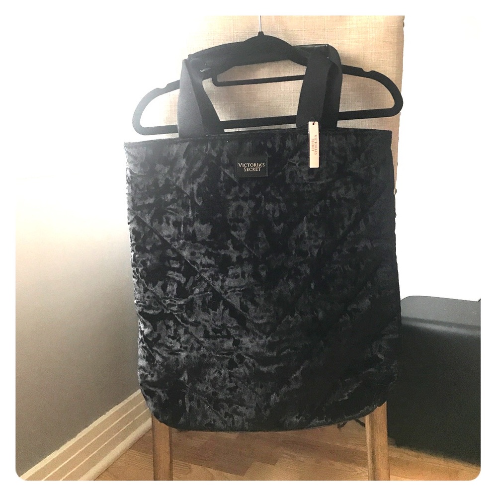 Victoria Secret Black Velvet Bag
