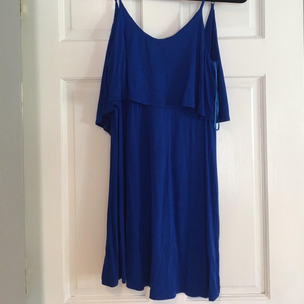 Royal Blue Backless Flowy Tobi Dress