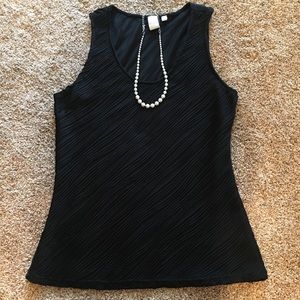 Vila Milano Wavy Sheer Sleeveless Top