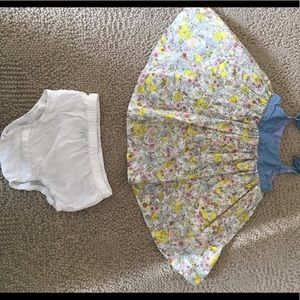 Floral and denim dress