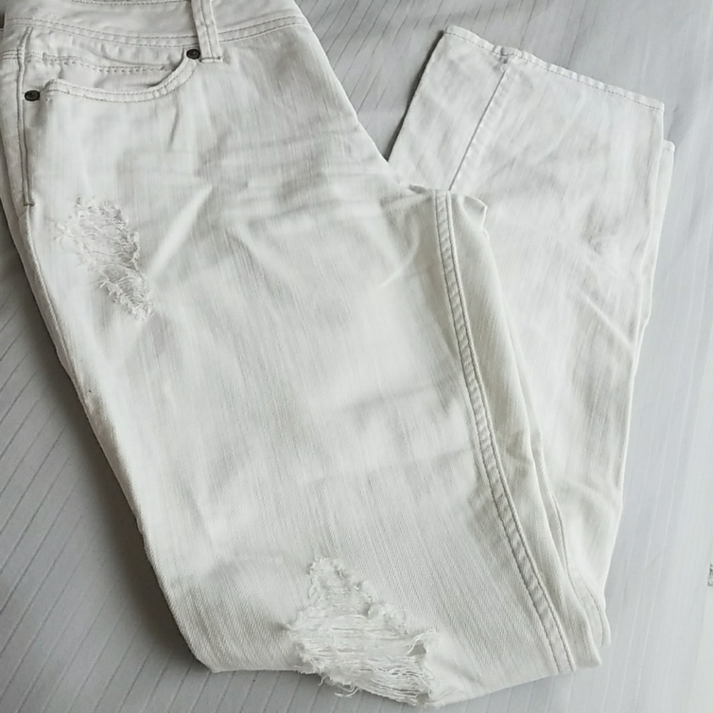 Distressed jeans