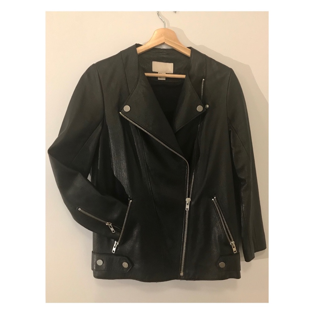 H&M Leather Bomber Jacket