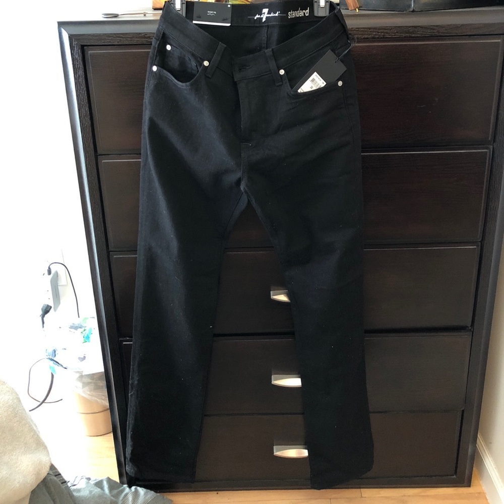 Seven 7 Black jeans - never hemmed - never worn