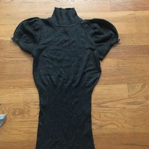 Express short sleeve grey turtleneck shirt size XS