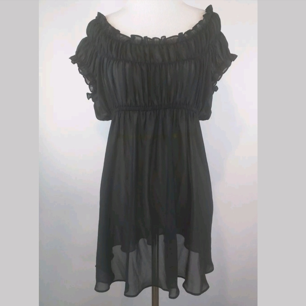 Victoria's Secret Teddy Black Sheer Size Large I