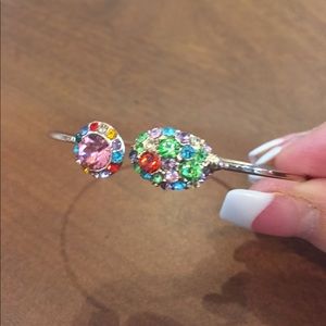 Bangle in Beautiful colored crystals