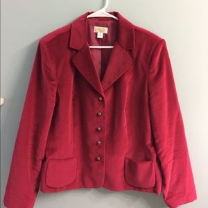 Beautiful Cranberry Velvet Jacket