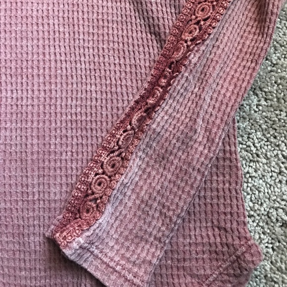 🆕Rust Vintage Waffle Knit Tunic - Picture 6 of 7