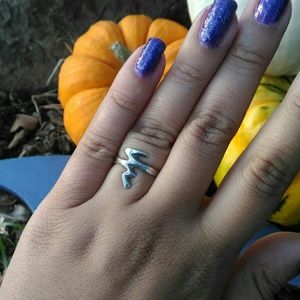 sterling silver lightning ring