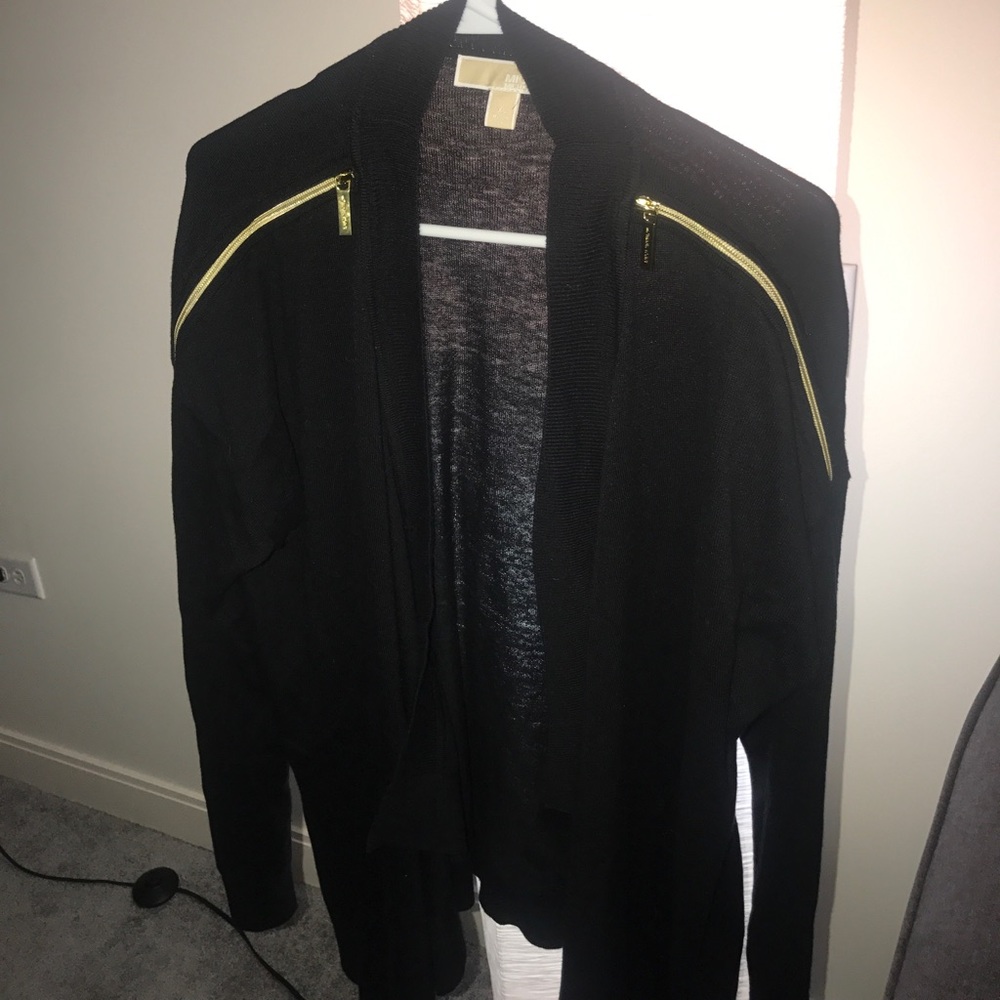 Michael Kors Open Front Classy Black Sweater