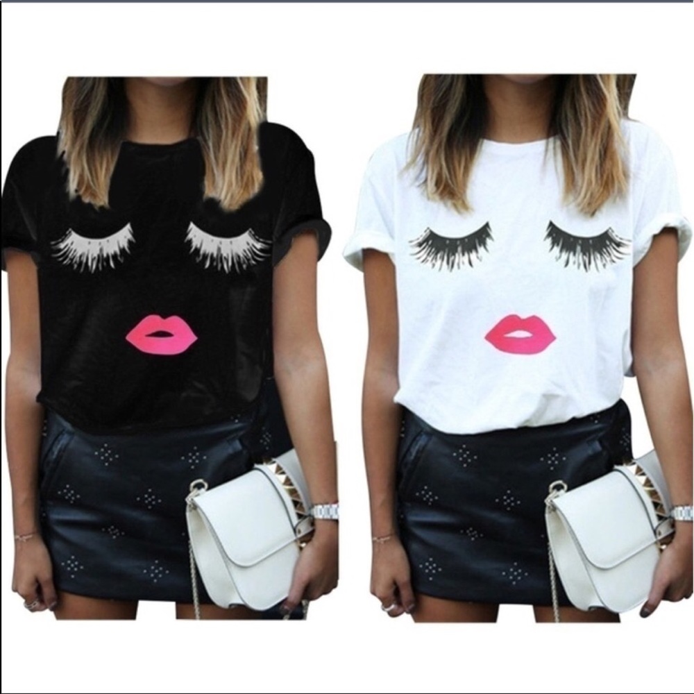 ‼️LAST 1‼️ 5⭐️RATED- 🎉HP🎉 Lips & Lashes T-shirt - Picture 2 of 5