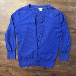 J. CREW The Clare Cardigan, Royal Blue, Size S