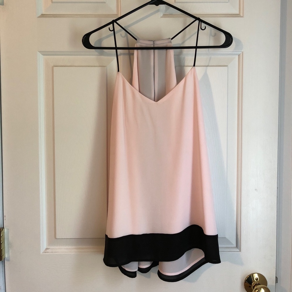 Express Light Pink/Black tank (M)