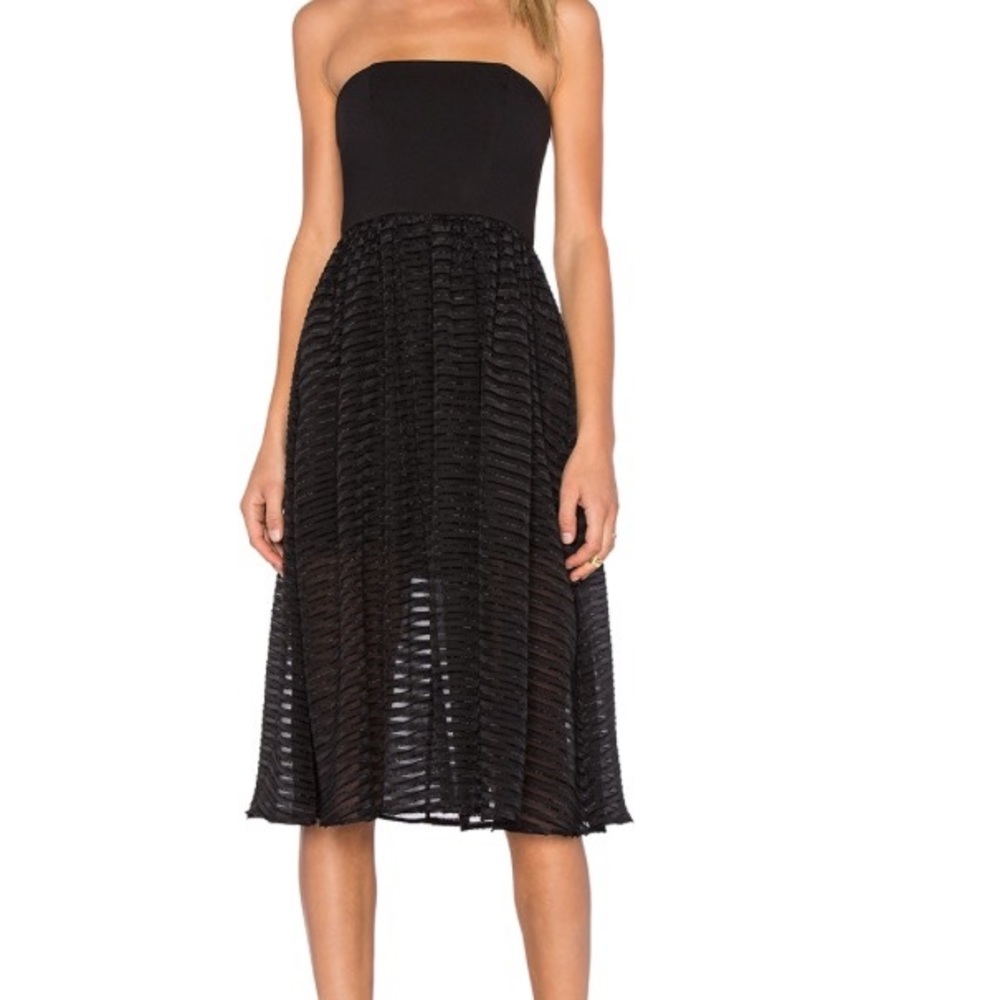 NBD Black Strapless Dress