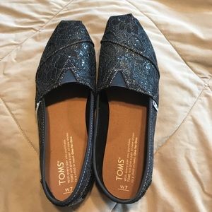 Toms Glitter Slip Ons