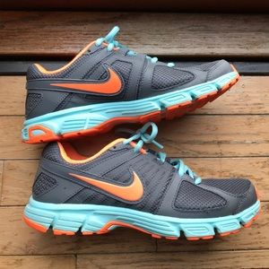 Orange and Blue Nike Shoes