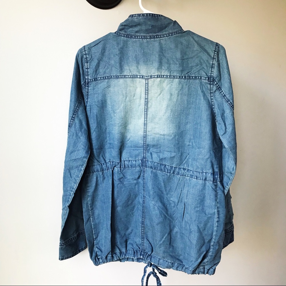 ModCloth Chambray Drawstring Jacket New - Picture 5 of 5