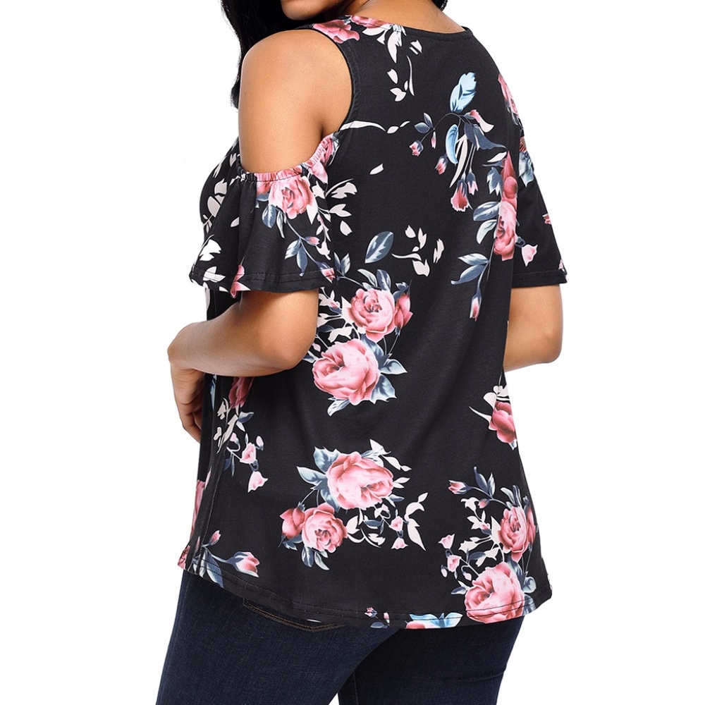Pink Floral Print Blouse