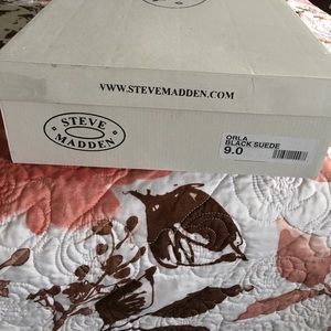 Black suede over the knee boots