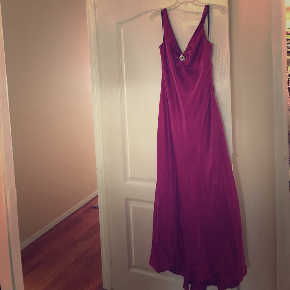 Satin pink gown