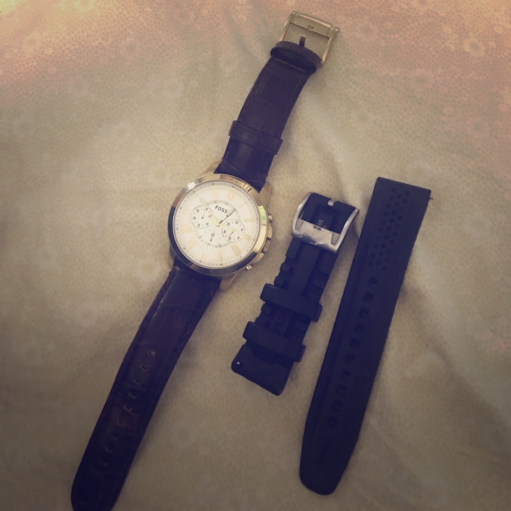 Fossil watch used with extra strap