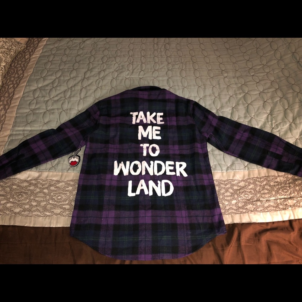 Cakeworthy Take Me to Wonderland Flannel MEDIUM