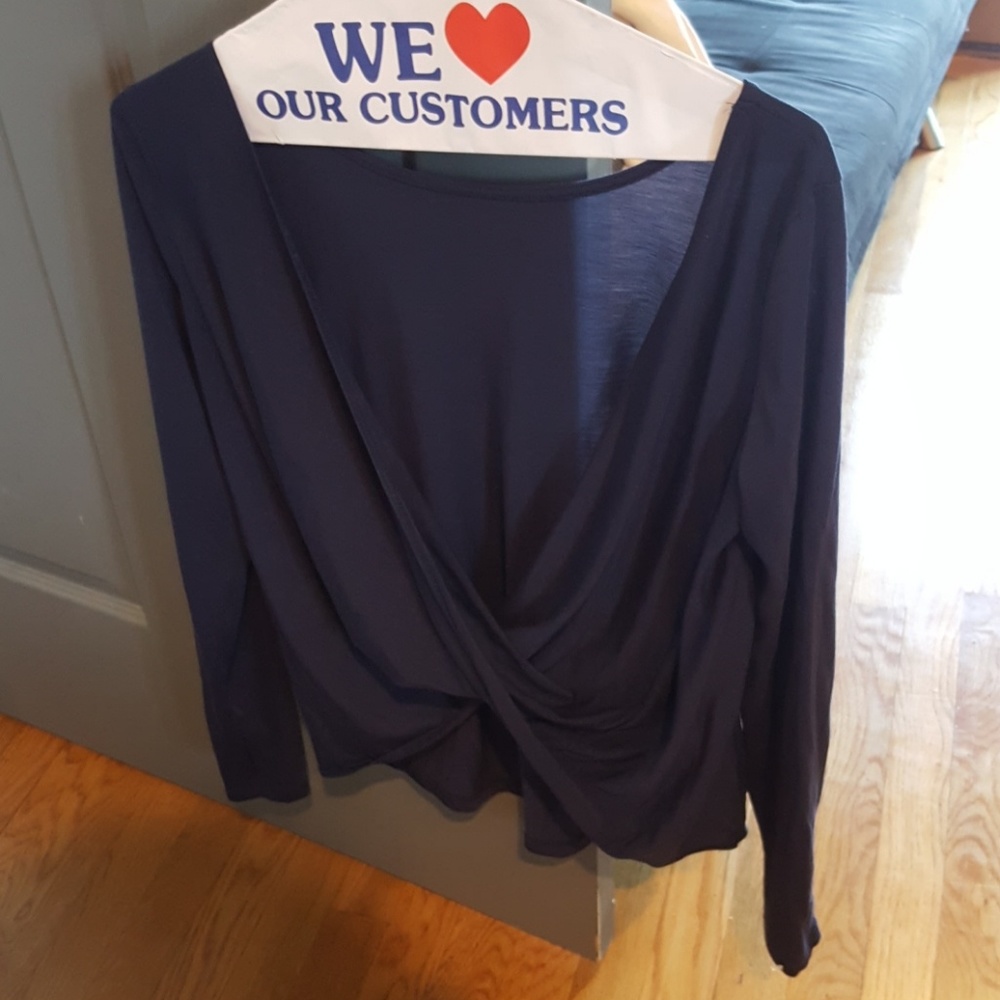 Reversible (front to back) active long sleeved tee