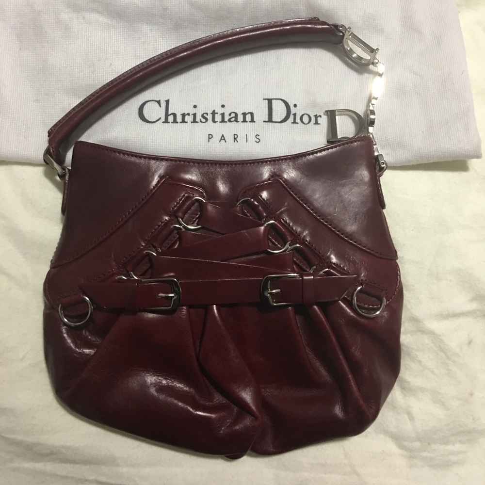 Vintage Burgundy Dior Clutch Bag (AUTHENTIC)