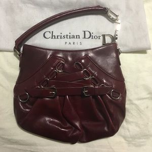 Vintage Burgundy Dior Clutch Bag (AUTHENTIC)