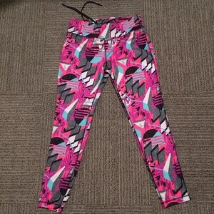 Pink/White/Blue/Grey Patterned Leggings