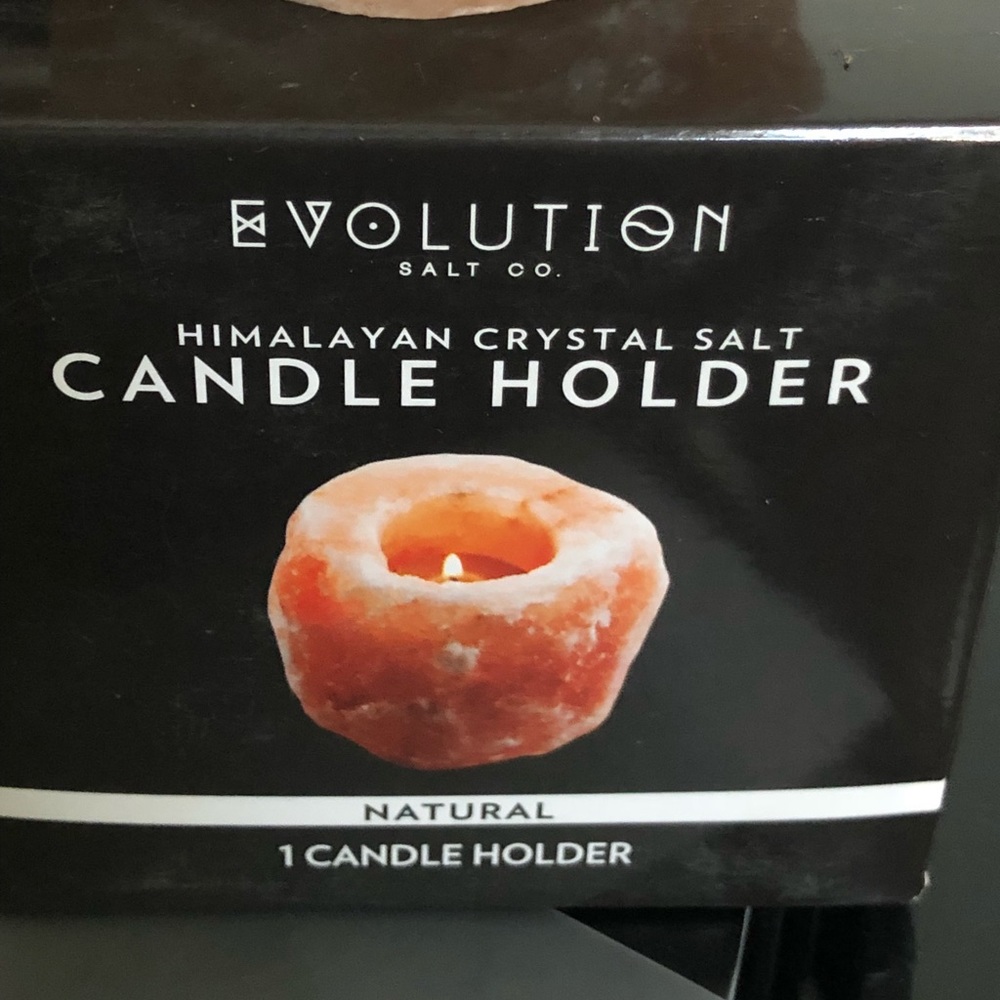 Himalayan salt crystal candle holder