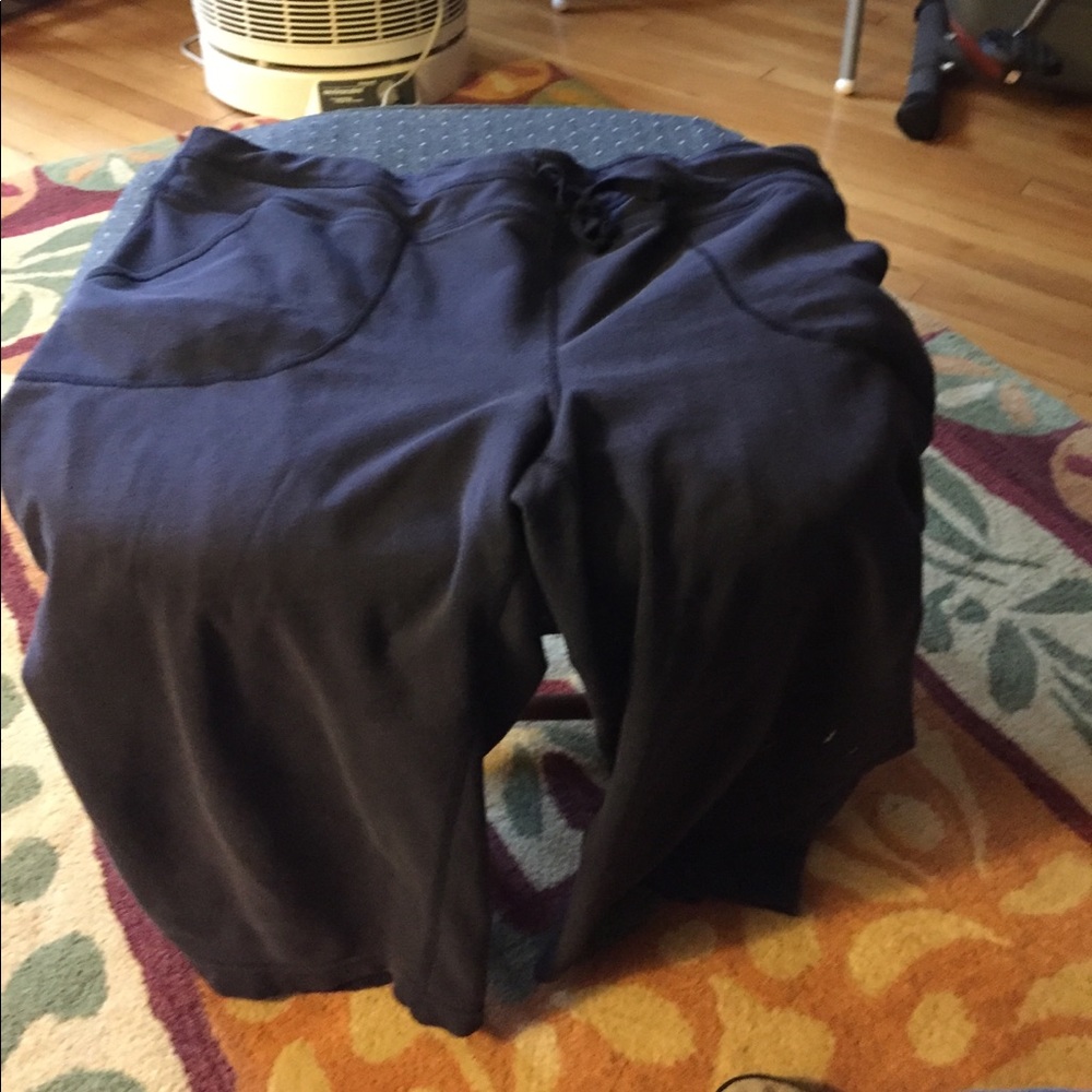 Short exercise pants. 3 pair,same navy blue color