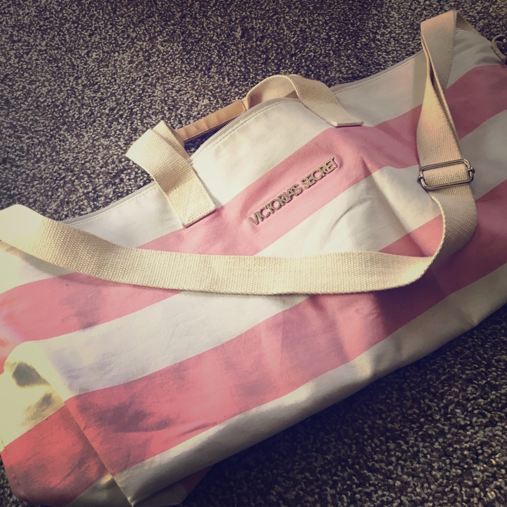 Victoria's Secret Striped Getaway Bag Large