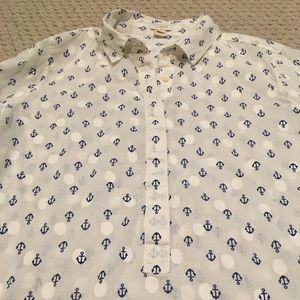 J. Crew button down anchor blouse